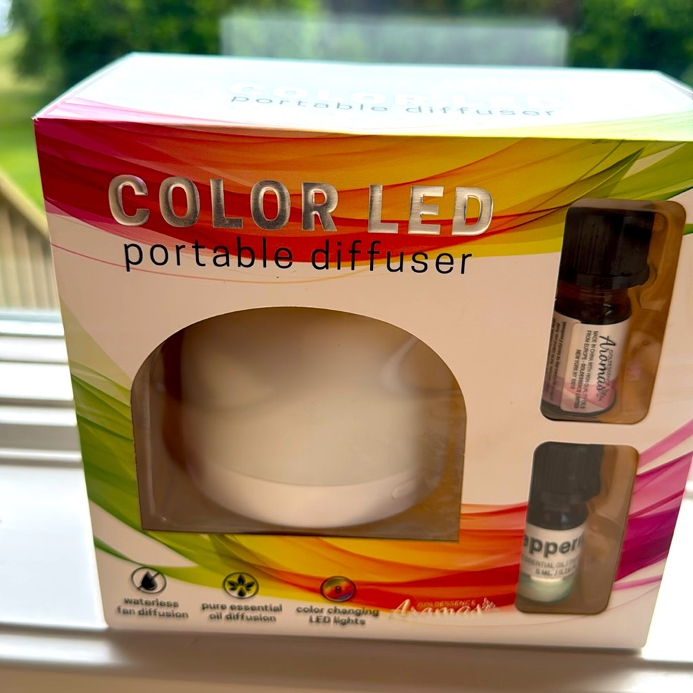 Color LED Portable Diffuser Gift Set NWT